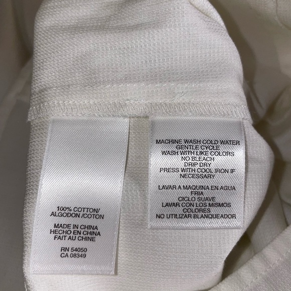 Jones New York cream colored long sleeve Cotton Blouse, NWOT, size L - Picture 4 of 4